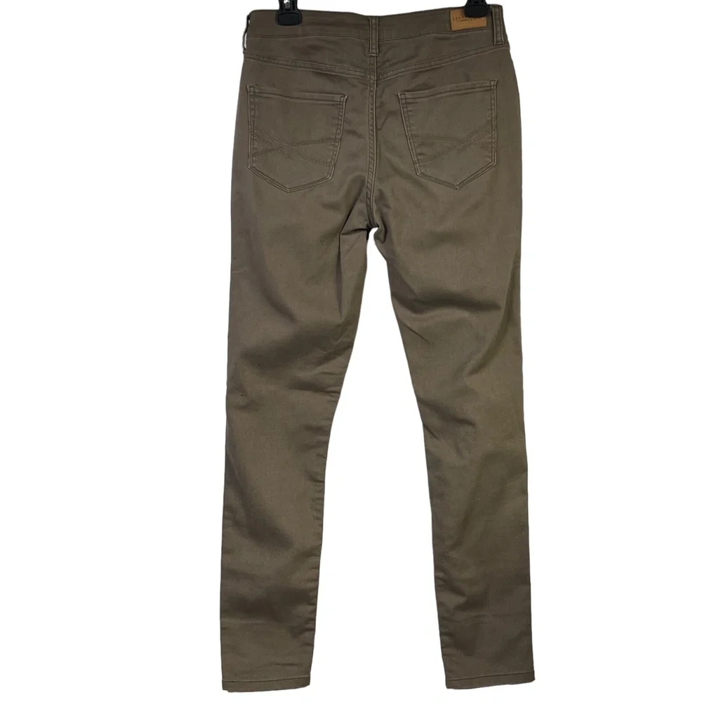 Aeropostale Brown‎ Khaki High Waisted Jegging Uniform Chino Stretch 4 Regular